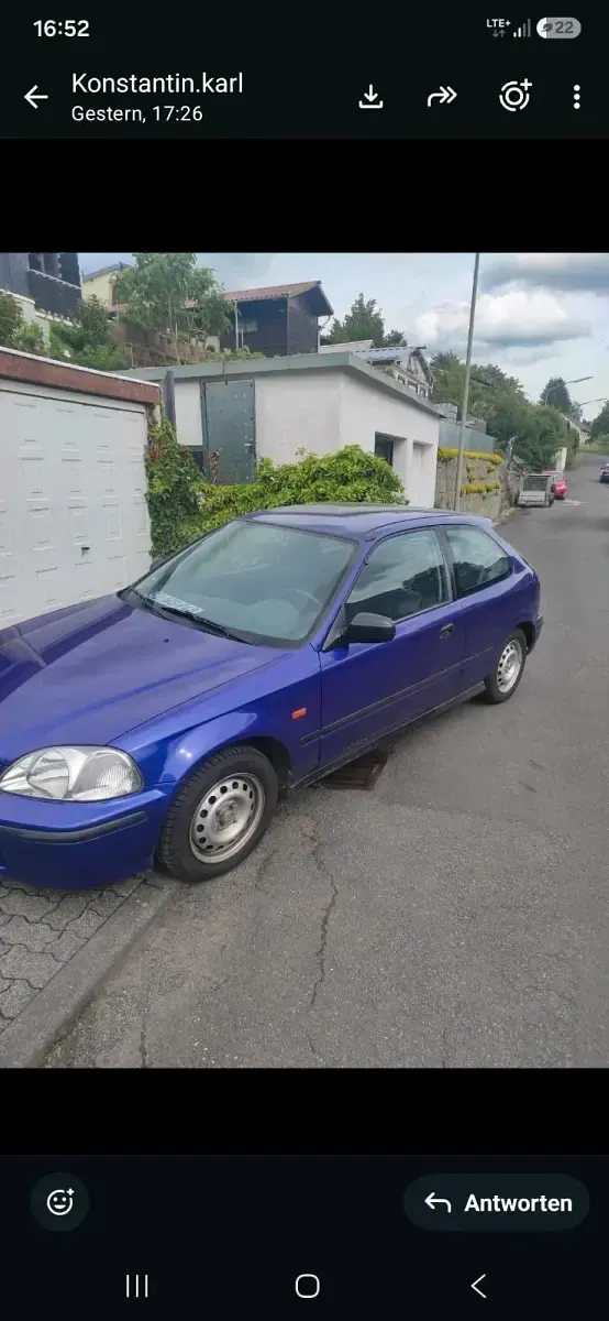 Gebraucht Honda Civic 75 PS (55 kW) 1998 Blau Kleinwagen