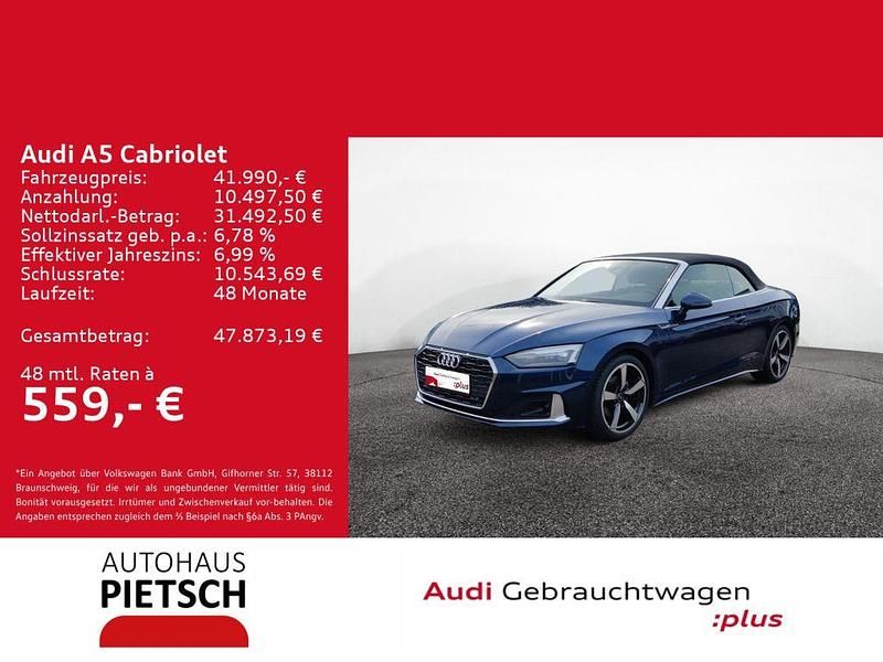 Gebraucht Audi A5 Cabriolet Advanced 150 PS (110 kW) 2024 Navarrablau metallic Cabrio