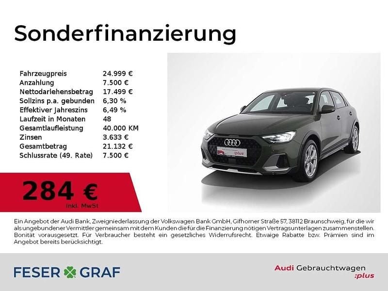 Distriktgrün metallic Gebraucht 2024 Audi A1 S-Line Kleinwagen | 24.999 € (Guter Preis) - Bild 1/2