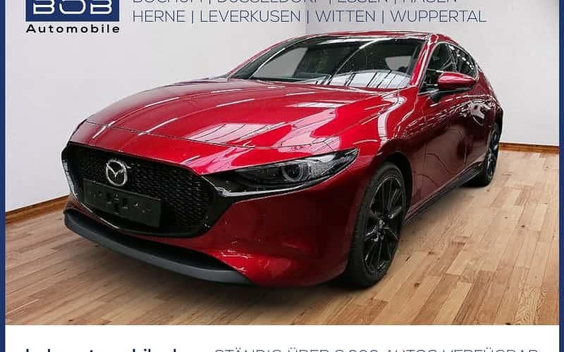 Rot Gebraucht 2024 Mazda 3 Exclusive Limousine | 27.410 € (Fairer Preis) - Bild 1/4