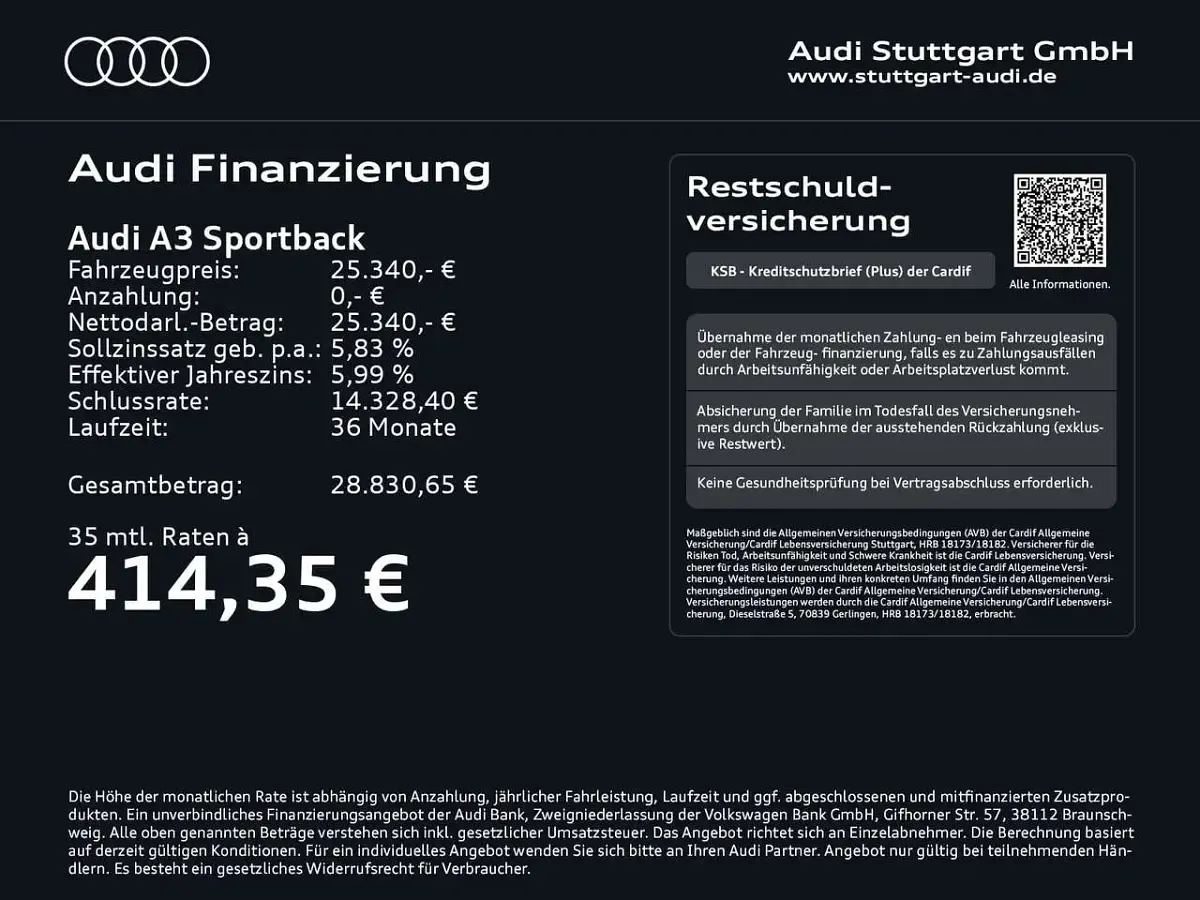 Gebraucht Audi A3 Sport 204 PS (150 kW) 2021 Schwarz Limousine