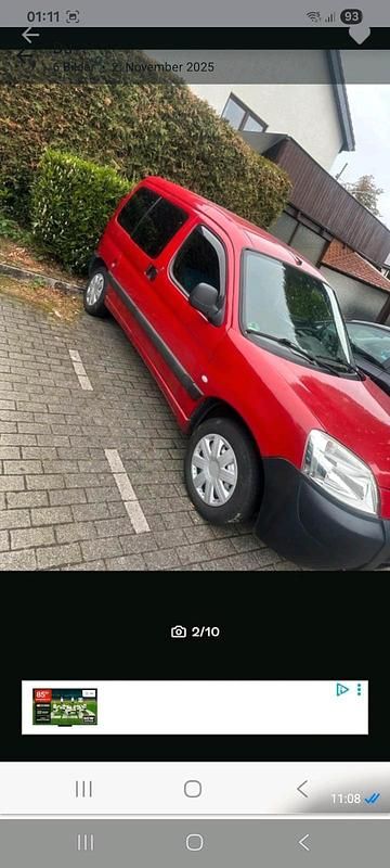 Gebraucht Peugeot Partner 75 PS (55 kW) 2002 Rot Van / Kleinbus