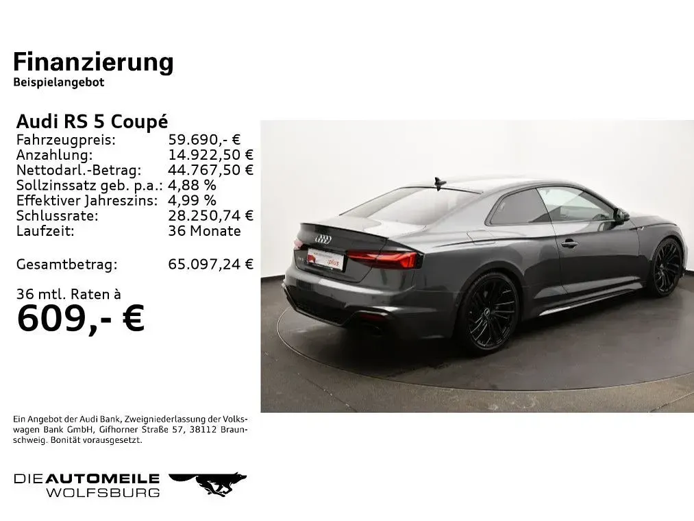 Gebraucht Audi RS5 Ambiente 450 PS (330 kW) 2022 Daytonagrau perleffekt (metallic) Coupé