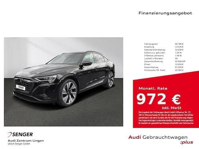 Mythosschwarz metallic Gebraucht 2024 Audi Q8 Sportback e-tron S-Line SUV | 66.780 € (Superpreis) - Bild 1/3