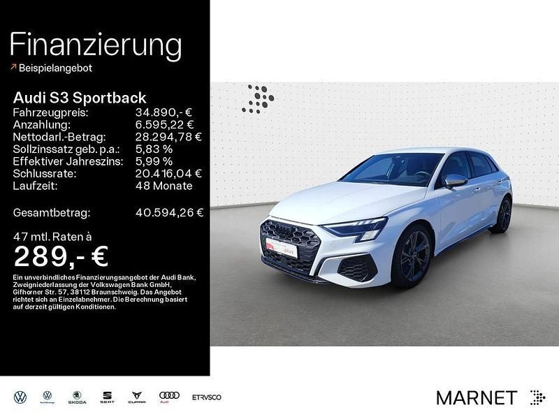 Ibisweiß Gebraucht 2023 Audi S3 Basis Limousine | 34.890 € (Superpreis) - Bild 1/4