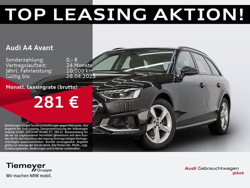 Mythosschwarz metallic Gebraucht 2023 Audi A4 Advanced Plus Kombi | 31.270 € (Fairer Preis) - Bild 1/4