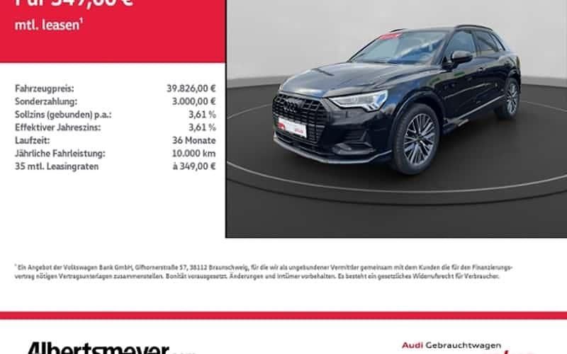 Schwarz Gebraucht 2025 Audi Q3 Ambiente SUV | 39.826 € (Fairer Preis) - Bild 1/4