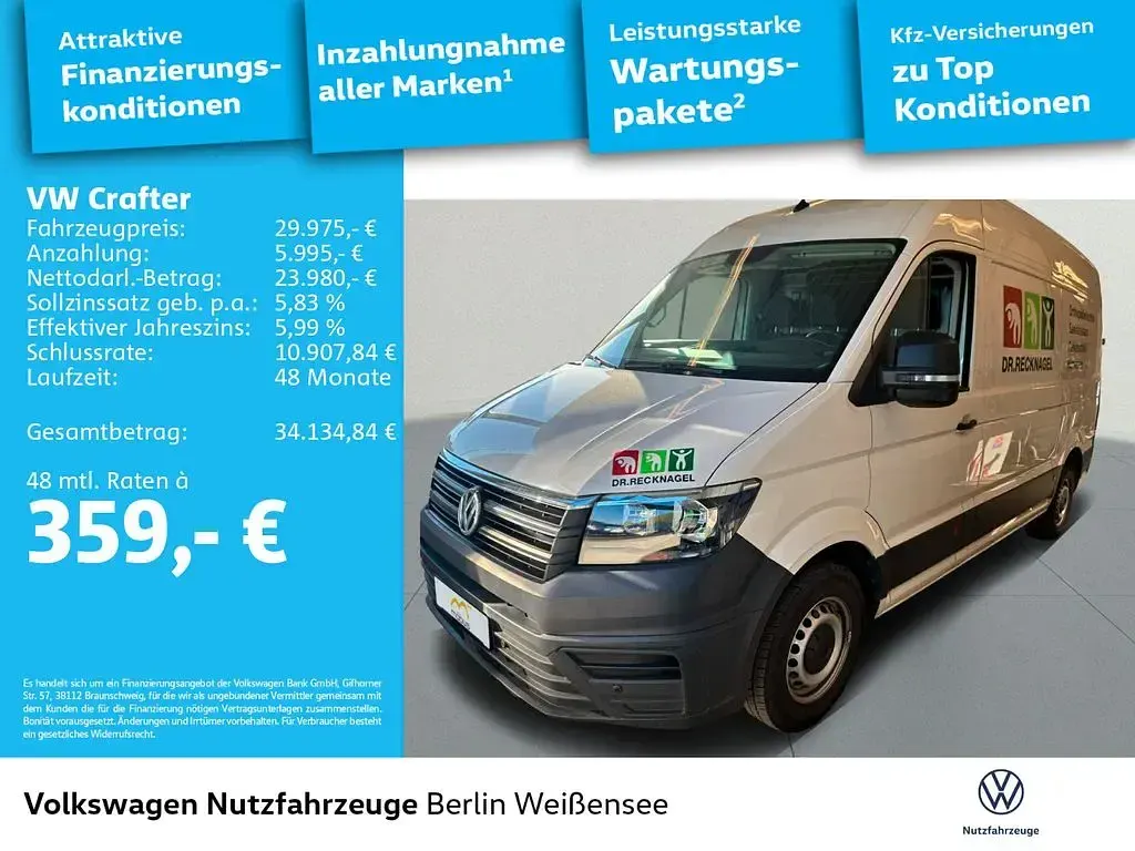 Gebraucht VW Crafter 140 PS (102 kW) 2023 Weiß Van