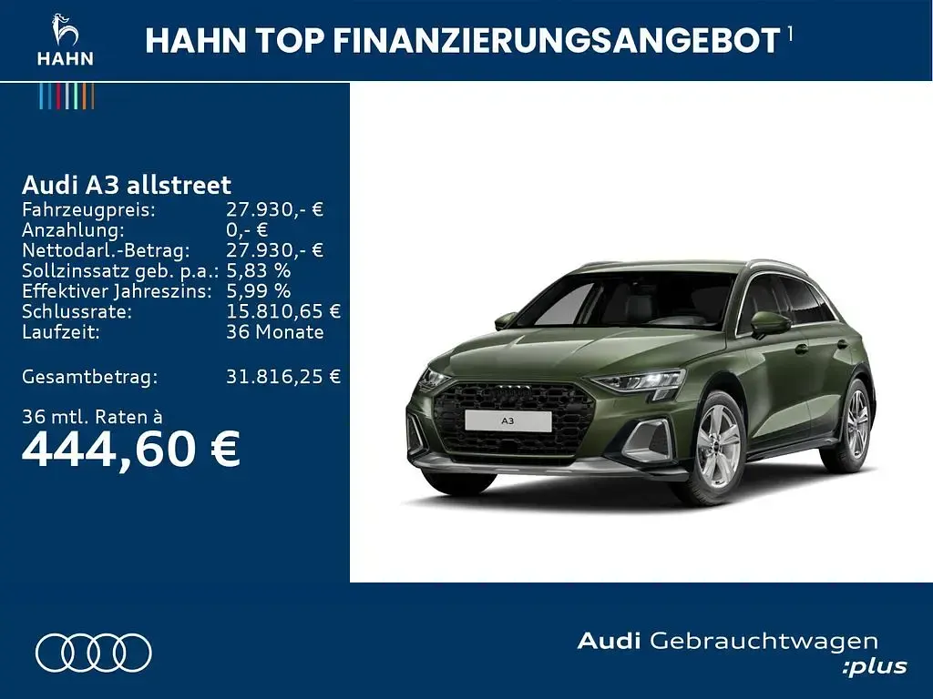 Gebraucht Audi A3 Ambiente 150 PS (110 kW) 2025 Distriktgrün metallic Limousine