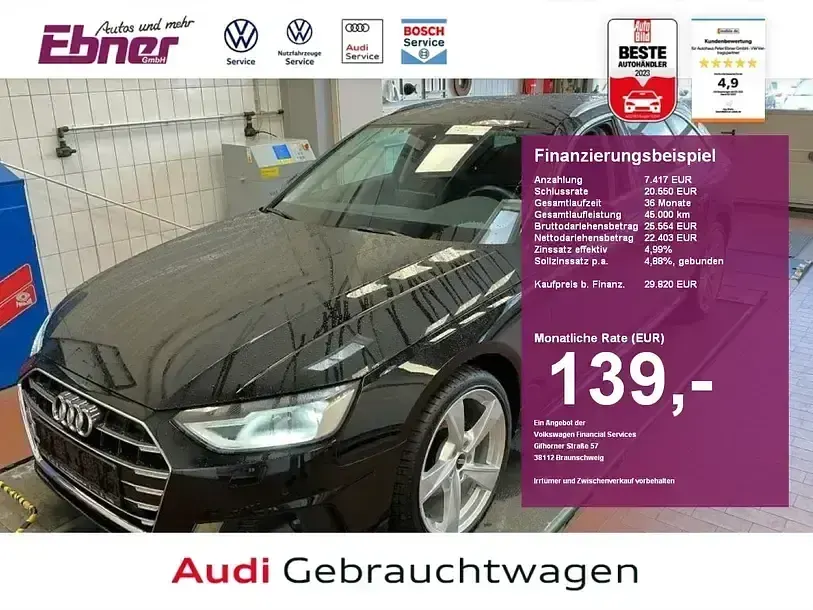 Usata Audi A4 Advanced 150 CV (110 kW) 2023 Nero Station wagon