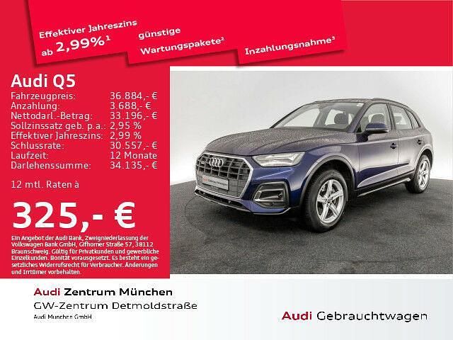 Navarrablau metallic Gebraucht 2022 Audi Q5 Design SUV | 36.884 € (Guter Preis) - Bild 1/1