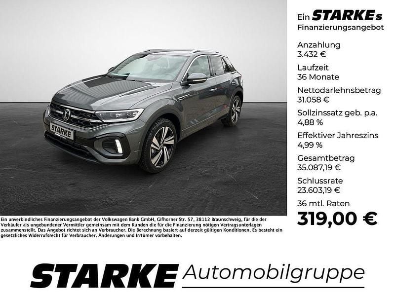 Grau (indiumgrau metallic) Neu 2025 VW T-Roc R-line SUV | 34.490 € (Superpreis) - Bild 1/4