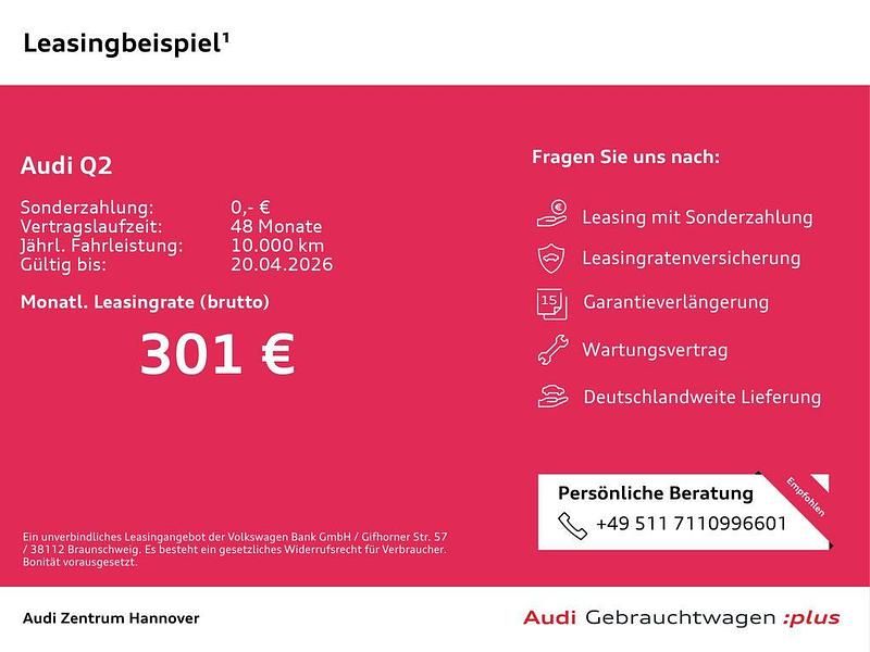 Gebraucht Audi Q2 Advanced Plus 150 PS (110 kW) 2025 Tausilber metallic SUV