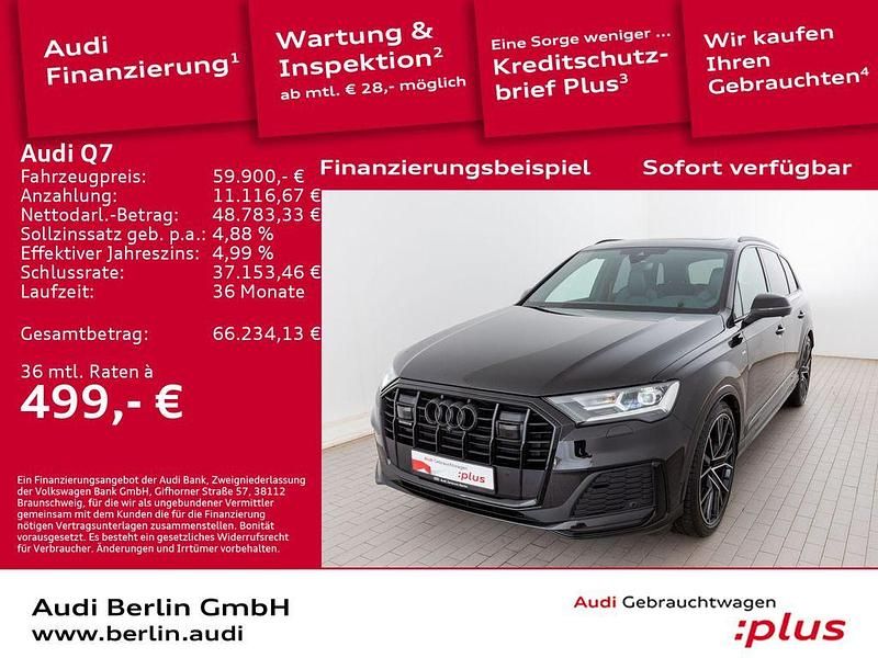 Mythosschwarz metallic Gebraucht 2022 Audi Q7 Competition SUV | 59.900 € (Superpreis) - Bild 1/3