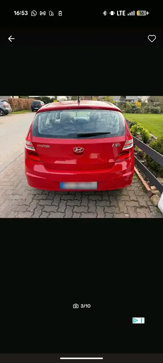Gebraucht Hyundai i30 109 PS (80 kW) 2010 Rot Kleinwagen