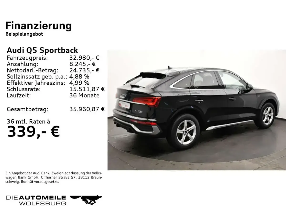 Gebraucht Audi Q5 265 PS (194 kW) 2022 Mythosschwarz metallic SUV