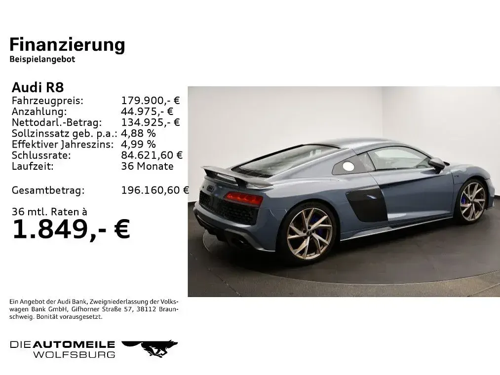 Gebraucht Audi R8 Coupé Performance 620 PS (456 kW) 2025 Kemoragrau metallic Coupé