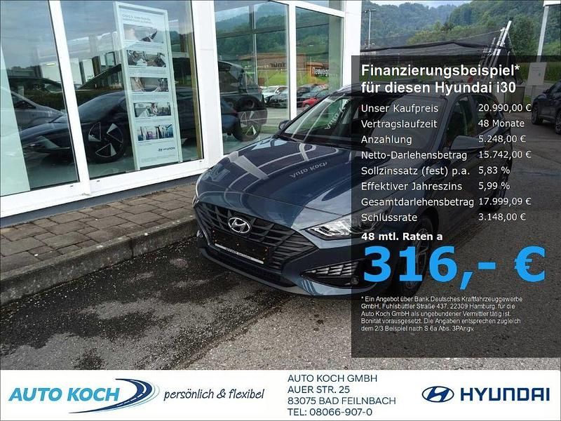 Teal blue / met) (blau Gebraucht 2024 Hyundai i30 Pure Kombi | 20.990 € (Fairer Preis) - Bild 1/4