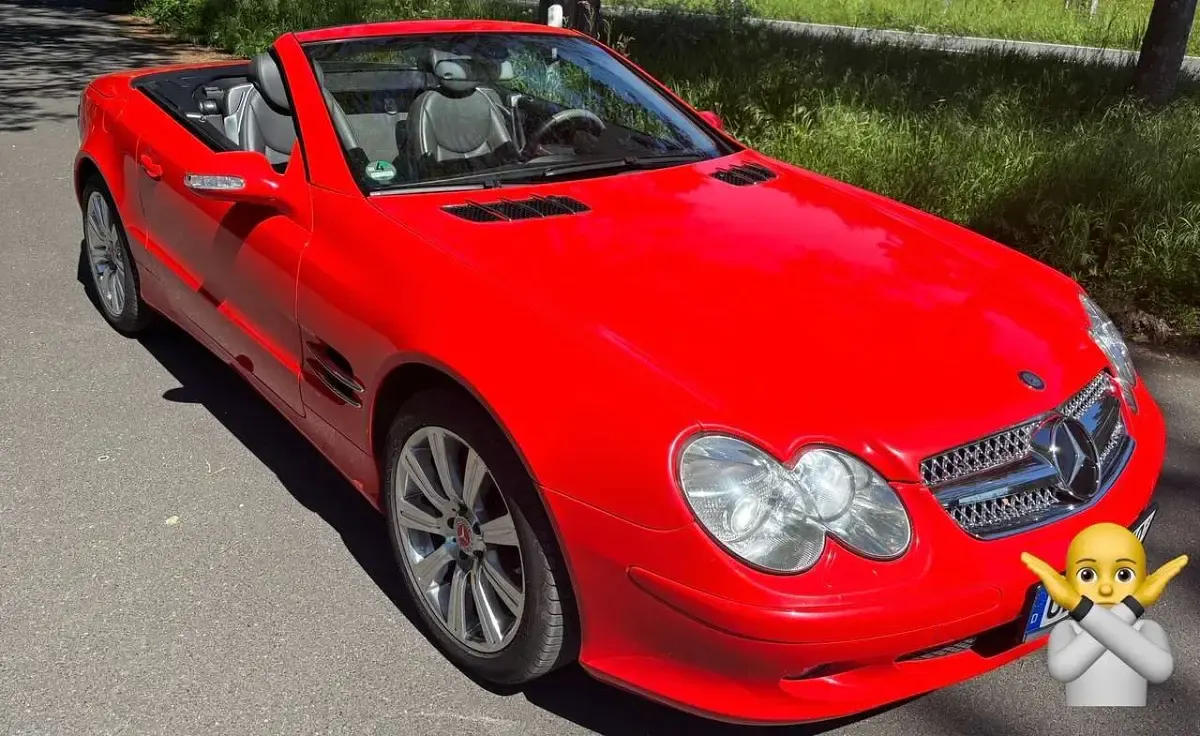 Gebraucht Mercedes SL500 306 PS (225 kW) 2003 Rot Cabrio