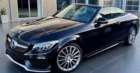 Schwarz Gebraucht 2017 Mercedes C220 AMG line Cabrio | 27.500 € (Fairer Preis) - Bild 1/4