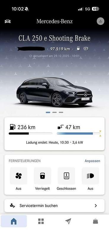 Gebraucht Mercedes CLA250e 160 PS (117 kW) 2022 Schwarz Limousine