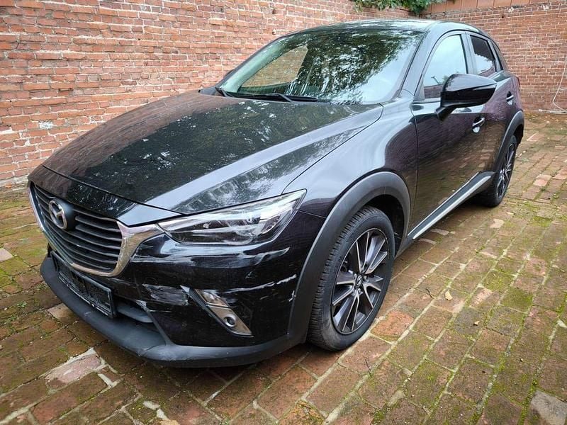 Onyxschwarz metallic Gebraucht 2017 Mazda CX-3 Sports-Line SUV | 9.390 € (Superpreis) - Bild 1/4