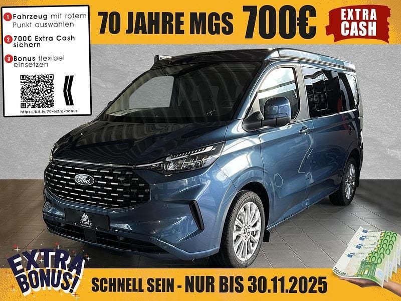 Chrome blue metallic Neu 2025 Ford Tourneo Custom Nugget Van | 62.990 € (Fairer Preis) - Bild 1/4