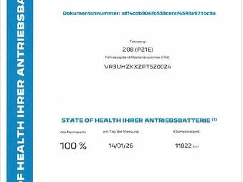 Gebraucht Peugeot e-208 Allure 100 kW (136 PS) 2023 Schwarz Kleinwagen