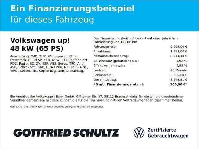 Gebraucht VW up! Move 65 PS (47 kW) 2021 Pure white Kleinwagen