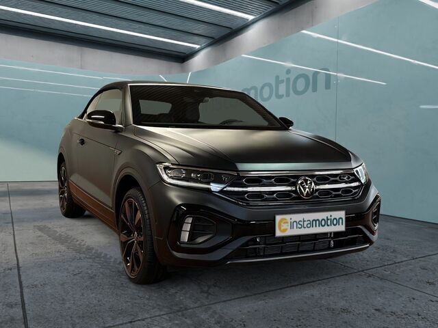Schwarz Gebraucht 2024 VW T-Roc Cabriolet R-line Cabrio | 45.498 € - Bild 1/2