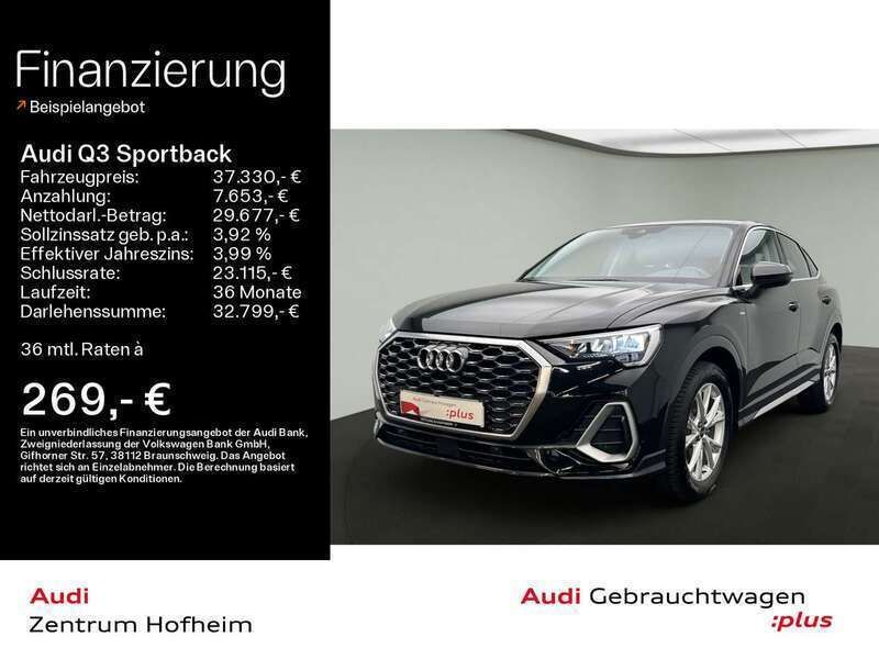 Mythosschwarz metallic Gebraucht 2024 Audi Q3 S-Line SUV | 37.330 € (Guter Preis) - Bild 1/4