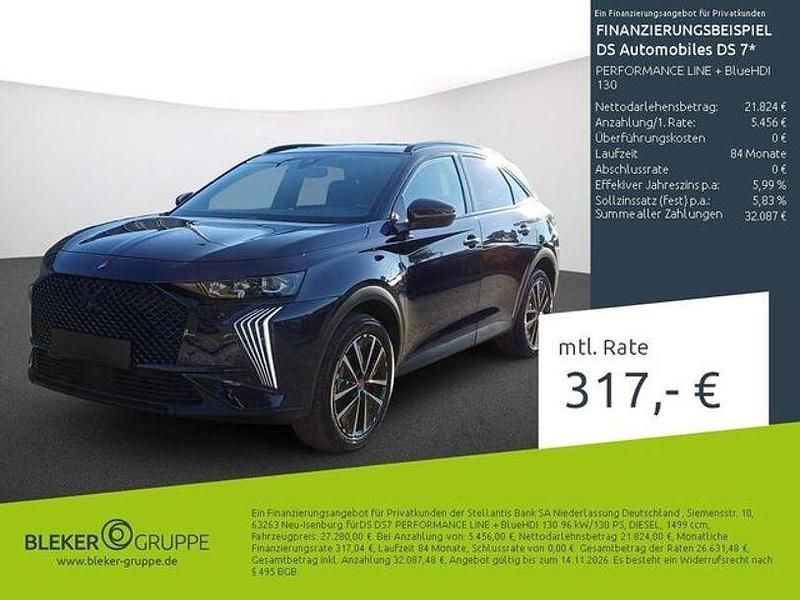Blau/metallic klarlack Gebraucht 2023 DS Automobiles DS7 Crossback Performance Line Plus SUV | 27.280 € (Guter Preis) - Bild 1/3
