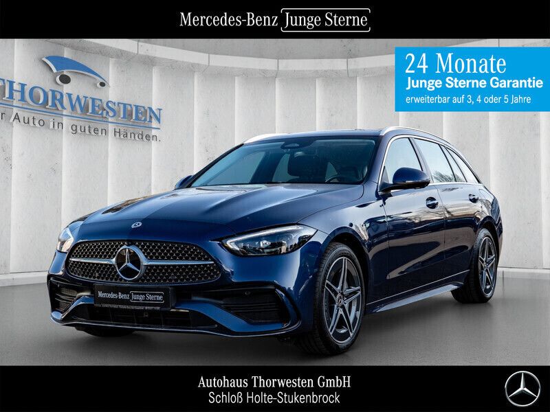 Lack sodalithblau Gebraucht 2024 Mercedes C300e AMG Line Premium Kombi | 46.250 € (Guter Preis) - Bild 1/4