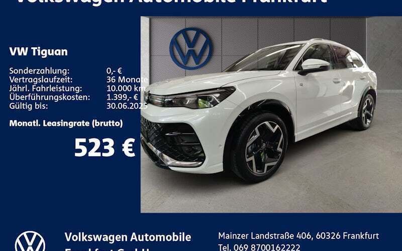 Weiß Neu 2025 VW Tiguan R-line SUV | 52.650 € - Bild 1/4