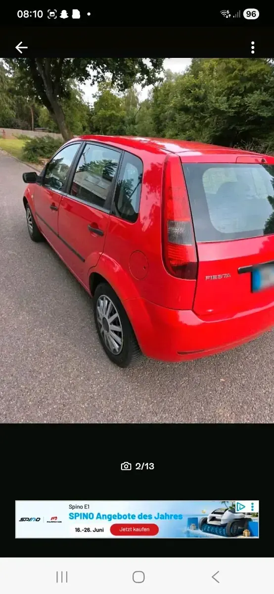 Gebraucht Ford Fiesta 80 PS (58 kW) 2006 Rot Kleinwagen