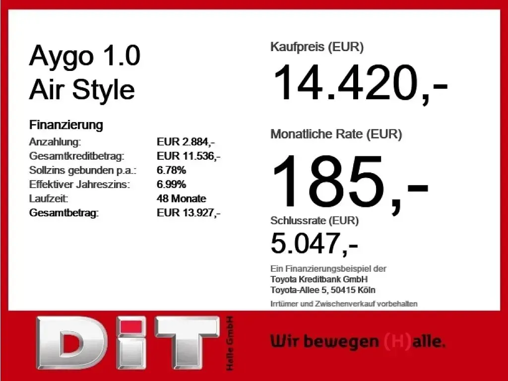 Gebraucht Toyota Aygo Style 72 PS (52 kW) 2023 Ginger beige/ dach schwarz Kleinwagen