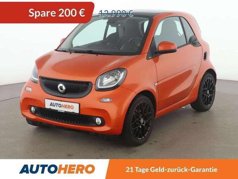 Lava orange Gebraucht 2018 Smart ForTwo Coupé Prime Kleinwagen | 12.790 € (Fairer Preis) - Bild 1/3