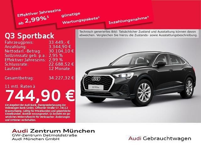 Mythosschwarz metallic Gebraucht 2022 Audi Q3 Sportback Performance SUV | 33.449 € (Fairer Preis) - Bild 1/2