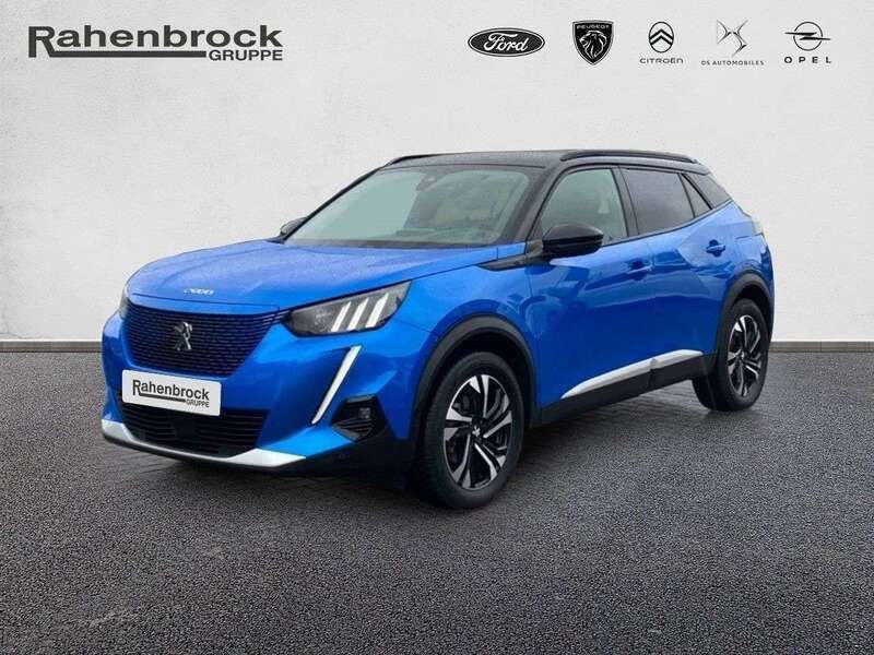 Blau Gebraucht 2021 Peugeot e-2008 GT-line SUV | 17.490 € (Fairer Preis) - Bild 1/4