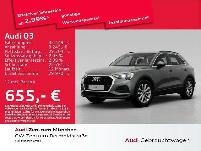 Chronosgrau metallic Gebraucht 2022 Audi Q3 Comfort SUV | 32.449 € (Fairer Preis) - Bild 1/1