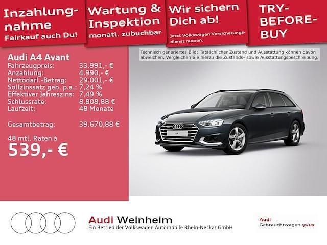 Manhattangrau metallic Gebraucht 2023 Audi A4 Advanced Plus Kombi | 33.991 € (Fairer Preis) - Bild 1/4