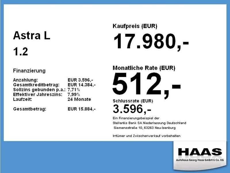 Gebraucht Opel Astra Enjoy 110 PS (80 kW) 2023 Karbon schwarz Limousine