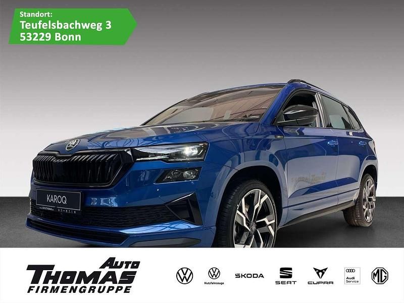 Blau Gebraucht 2025 Skoda Karoq SportLine SUV | 38.980 € (Teuer) - Bild 1/3