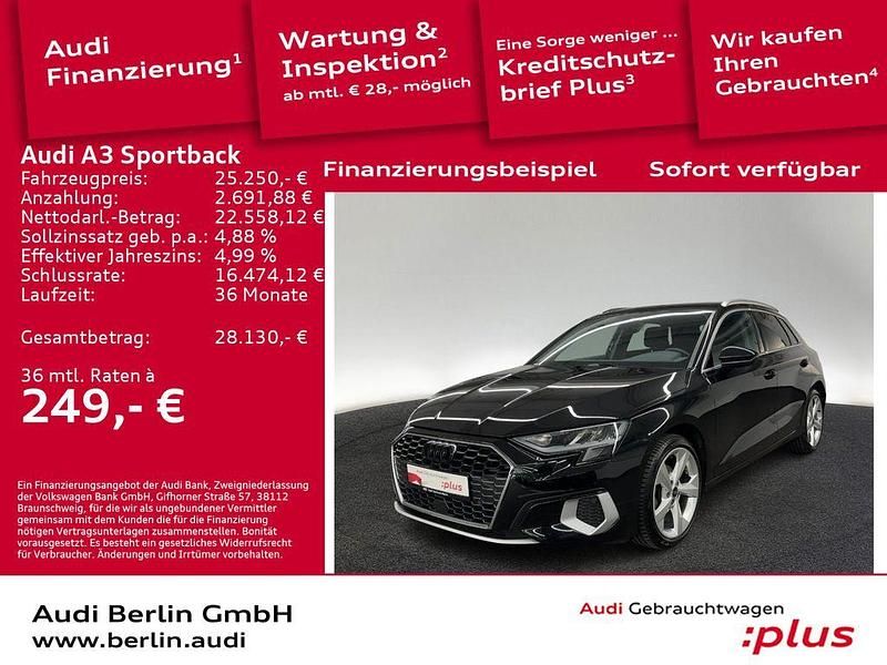 Gebraucht Audi A3 Ambiente 150 PS (110 kW) 2022 Mythosschwarz metallic Limousine