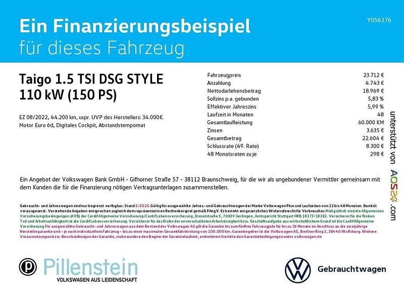 Gebraucht VW Taigo Style 150 PS (110 kW) 2022 Schwarz SUV