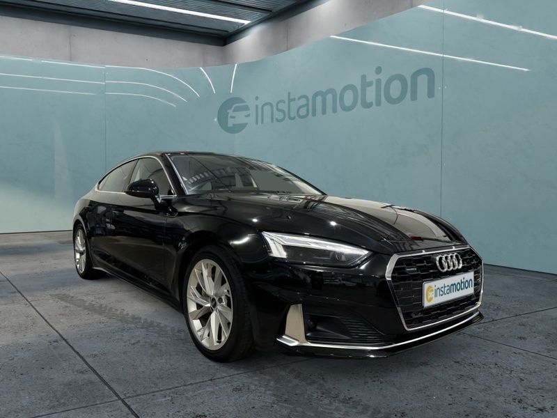 Schwarz Gebraucht 2022 Audi A5 Sportback Advanced Limousine | 38.440 € (Fairer Preis) - Bild 1/3
