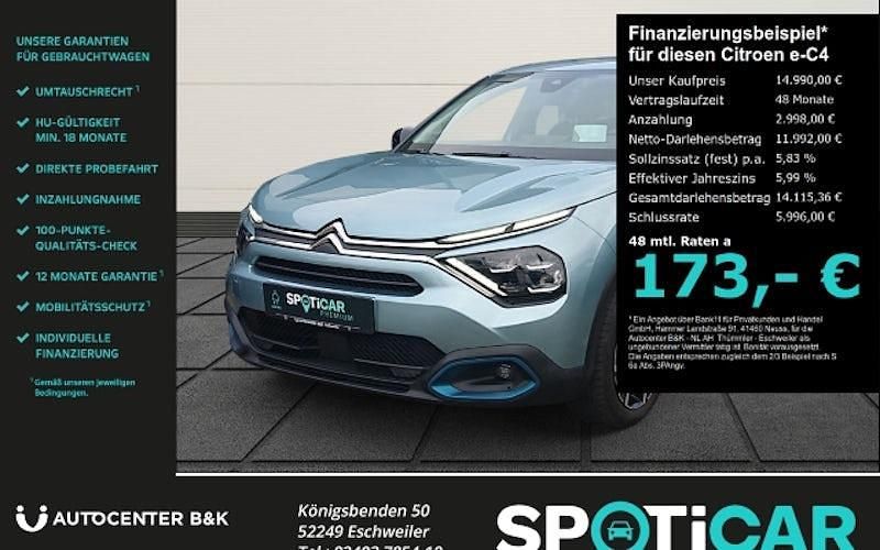 Blau Gebraucht 2021 Citroën e-C4 Feel Limousine | 14.990 € (Fairer Preis) - Bild 1/4