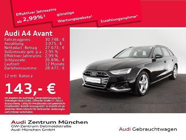 Brillantschwarz Gebraucht 2023 Audi A4 Advanced Plus Kombi | 30.748 € (Guter Preis) - Bild 1/2