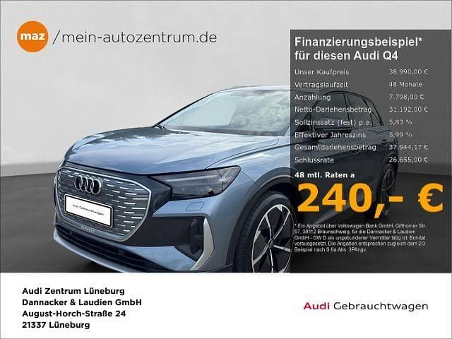 Geysirblau metallic Gebraucht 2022 Audi Q4 e-tron Ambiente SUV | 38.990 € (Fairer Preis) - Bild 1/4