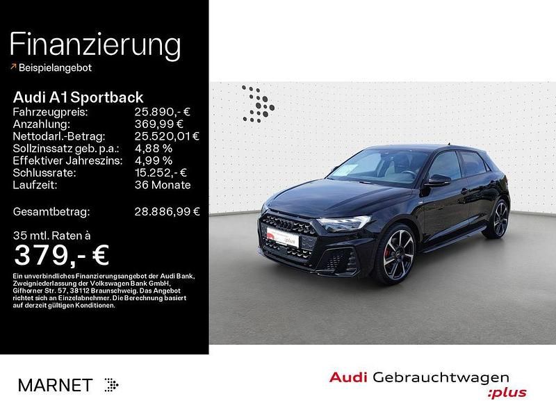 Schwarz Gebraucht 2022 Audi A1 Sportback S-Line Kleinwagen | 25.890 € (Fairer Preis) - Bild 1/4